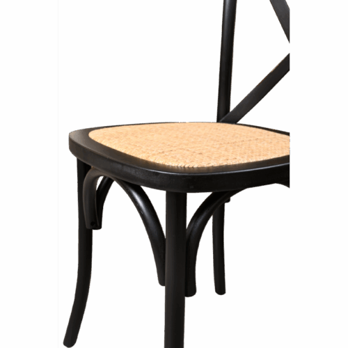 Hochzeitsstuhl CROSS-BACK WOOD Holz – RATTAN schwarz Hochzeitsstuhl CROSS-BACK WOOD Holz – RATTAN schwarz – Bild 7