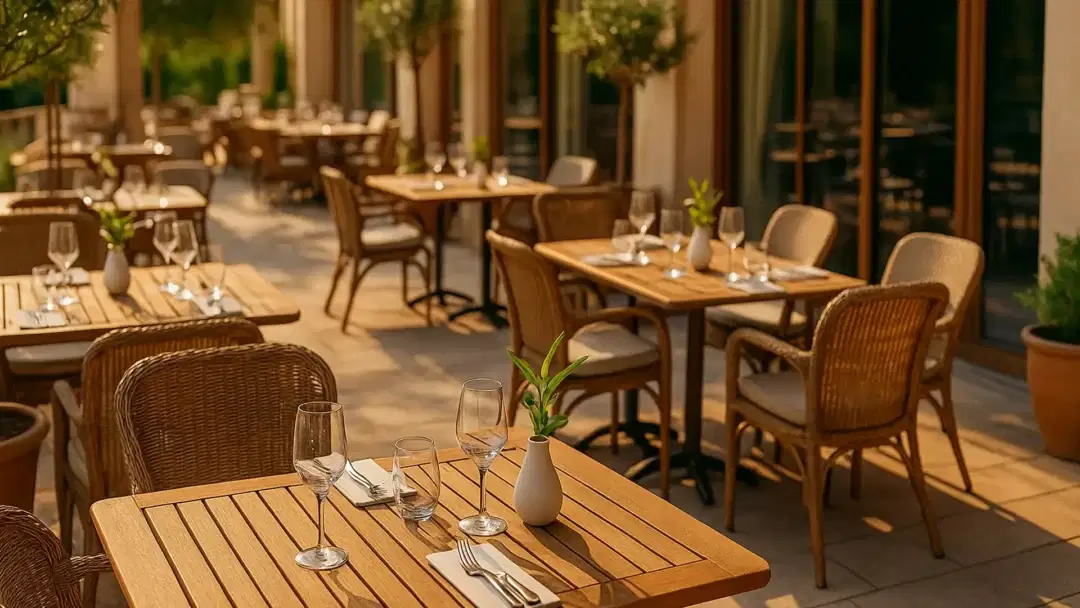 Sommerterrasse optimal einrichten: Möbelideen für Gastronomie 3 Terrassenmöbel