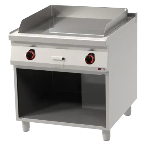 Product-photo-FTH-90-80-E-00012296 Grillplatte 71x65 elektrisch glatt mit Unterbau 400 V | REDFOX - FTH 90/80 E – Bild 1