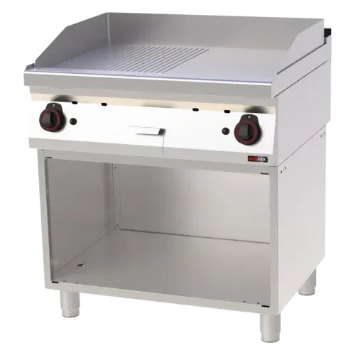 Product-photo-FTHR-70-80-G-00110067 Grillplatte 80x51 Gas kombiniert mit Unterbau | REDFOX - FTHR 70/80 G – Bild 1