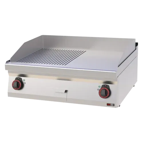 Product-photo-FTHRC-70-08-E-00012415 Grillplatte 80x51 elektrisch verchromt kombiniert ohne Unterbauten 400 V | REDFOX - FTHRC 70/08 E – Bild 1