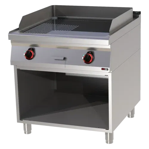 Product-photo-FTHRC-90-80-E-00012404 Grillplatte 71x65 elektrisch verchromt kombiniert mit Unterbau | REDFOX - FTHRC 90/80 E – Bild 1