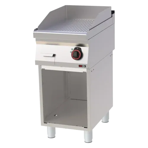 Product-photo-FTR-70-40-E-00110072 Grillplatte 40x51 elektrisch geriffelt mit Unterbau 400 V | REDFOX - FTR 70/40 E – Bild 1