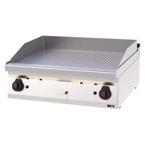 Product-photo-FTRC-70-08-G-00012422 Grillplatte 80x51 Gas verchromt geriffelt ohne Unterbauten | REDFOX - FTRC 70/08 G – Bild 1