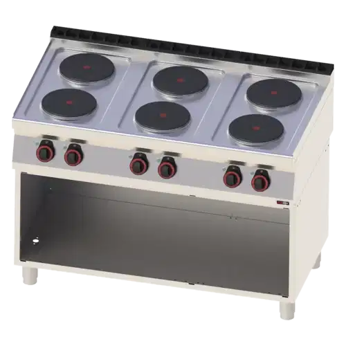 Herd elektrisch 6x Kochfeld mit Unterbau 400 V | REDFOX - SP 70/120 E – Bild 1