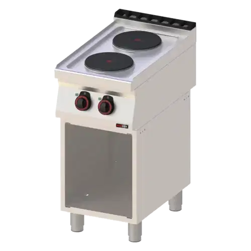 Herd elektrisch 2x Kochfeld mit Unterbau 400 V | REDFOX - SP 70/40 E – Bild 1