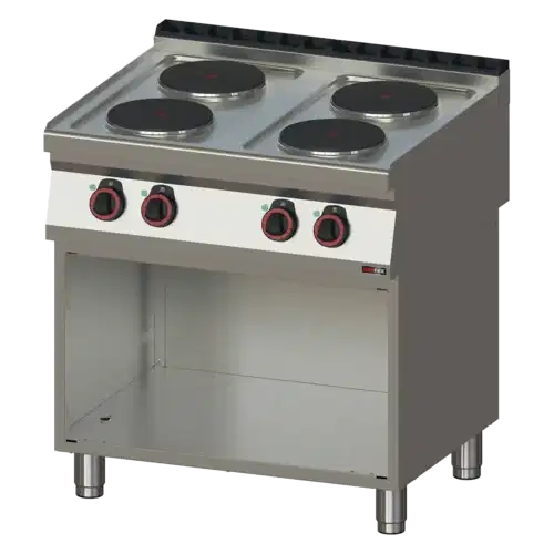 Herd elektrisch 4x Kochfeld mit Unterbau 400 V | REDFOX - SP 70/80 E – Bild 1