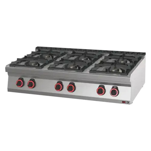 Gasherd 6x Brenner ECO ohne Unterbauten | REDFOX - SPB 70/012 G – Bild 1