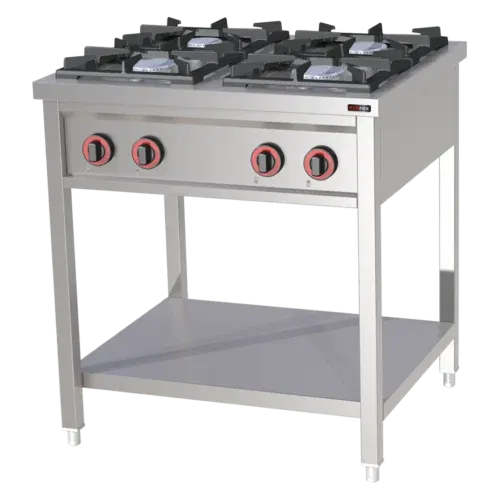 Product-photo-SPF-80-G-00008415 Gasherd 4x Brenner mit Unterbau | REDFOX - SPF 80 G – Bild 1