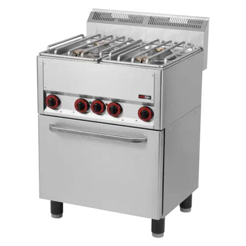 Product-photo-SPT-60-GLS-00002053 Herd kombiniert mit Heißluft-Backofen GN 1/1 - 4x Brenner | REDFOX - SPT 60 GLS – Bild 1