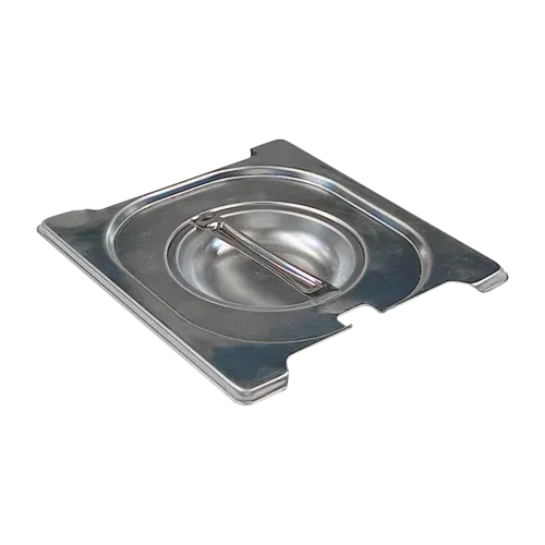 Product-photo-VGN-1-6-NU-00005060 Deckel GN 1/6 Kellenöffnung Fallgriff Edelstahl | REDFOX - VGN 1/6 NU – Bild 1