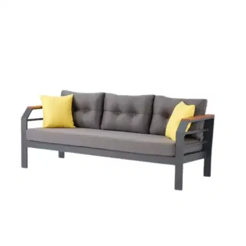 Assento-Antrasit-3 Gartenmöbel Set Assento Aluminium 3+1+1 mit Tisch Antrazit – Bild 3