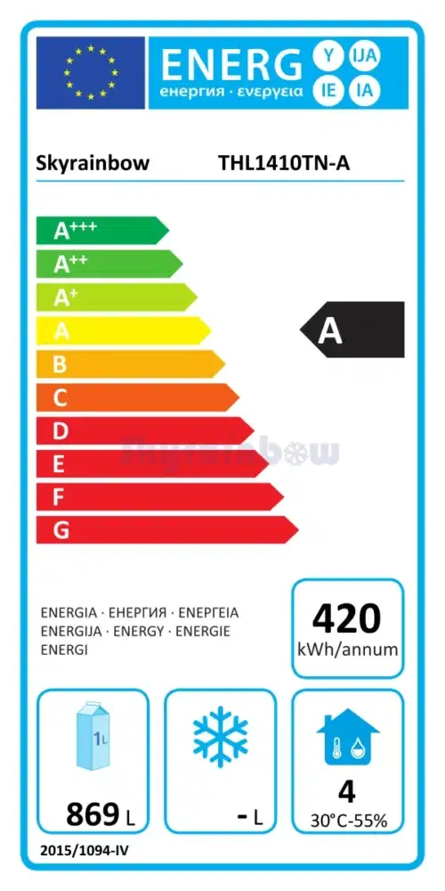Edelstahlkühlschrank, Inhalt 1333 Liter, GN2/1, Energie-Effizienz A – Bild 11