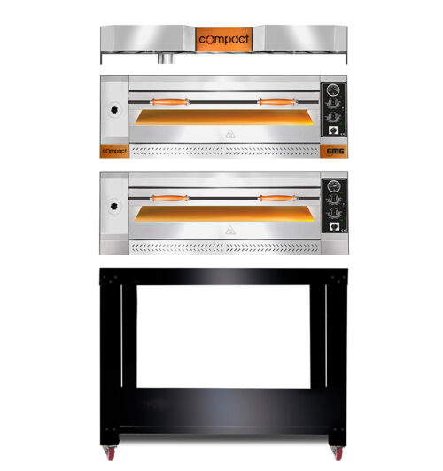 Pizzaofen - 6x Ø 35 cm | 8 kW,3NAC| 400V | Stapelbar - mit Schamottsteinboden - 1 Backkammer – Bild 3