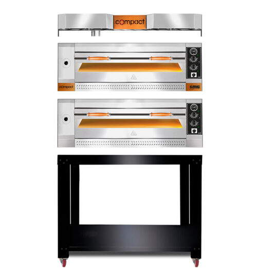 Pizzaofen - 6x Ø 30 cm | 6 kW,3NAC| 400V | Stapelbar - mit Schamottsteinboden - 1 Backkammer – Bild 3