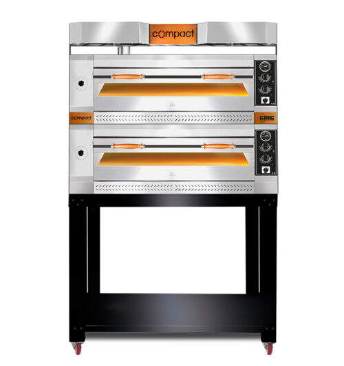 Pizzaofen - 9x Ø 30 cm | 8 kW,3NAC| 400V | Stapelbar - mit Schamottsteinboden - 1 Backkammer – Bild 2