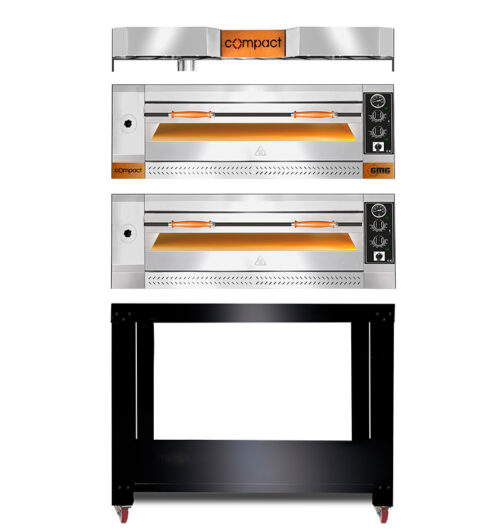 Pizzaofen - 9x Ø 30 cm | 8 kW,3NAC| 400V | Stapelbar - mit Schamottsteinboden - 1 Backkammer – Bild 3