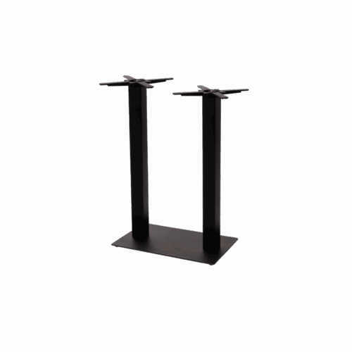 Tischgestell ALFA BAR DUO schwarz – Barhöhe 108 cm, Basis 40×70 cm – Bild 3