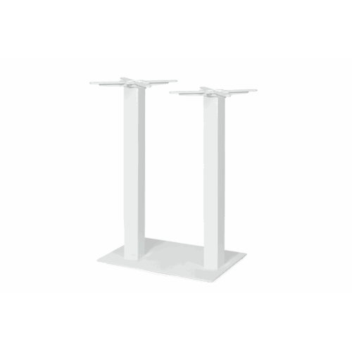 Tischgestell ALFA BAR DUO weiß – Barhöhe 108 cm, Basis 40×70 cm – Bild 3