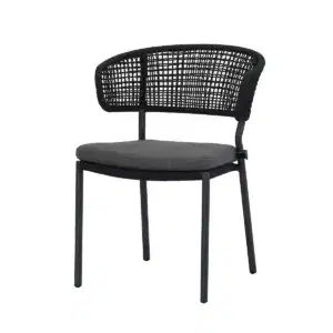 Outdoor Stuhl mit Seilgeflecht & Sitzkissen