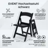 EVENT Hochzeitsstuhl Schwarz details und maße