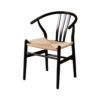 Holz Restaurantstuhl WISHBONE – Schwarz