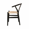 Holz Restaurantstuhl WISHBONE – Schwarz