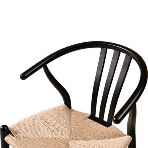 Holz Restaurantstuhl WISHBONE – Schwarz