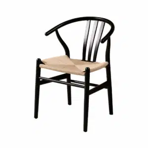 Holz Restaurantstuhl WISHBONE – Schwarz
