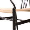 Holz Restaurantstuhl WISHBONE – Schwarz