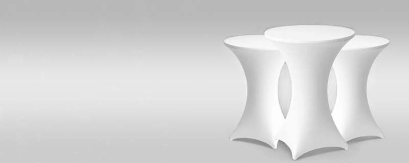 stehtischhusse weiß