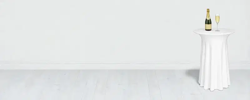 Stehtischhusse 60,70,80 cm Weiß Luxor Deluxe