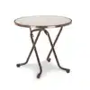 Klapptisch rund 80 cm Braun - Dublin – Scheren