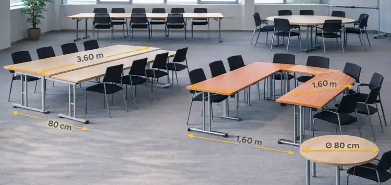 konferenztische größe