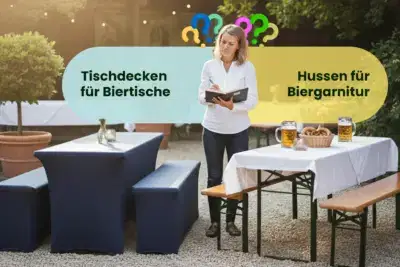 Tischdecken für Biertische oder Hussen