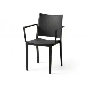 Caféstuhl mit armlehne schwarz