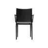 Caféstuhl mit armlehne schwarz