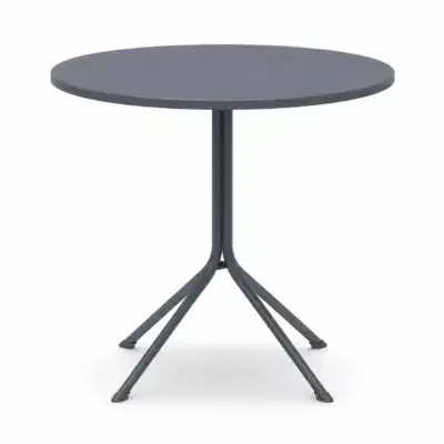 Biergartentisch rund dunkelgrau