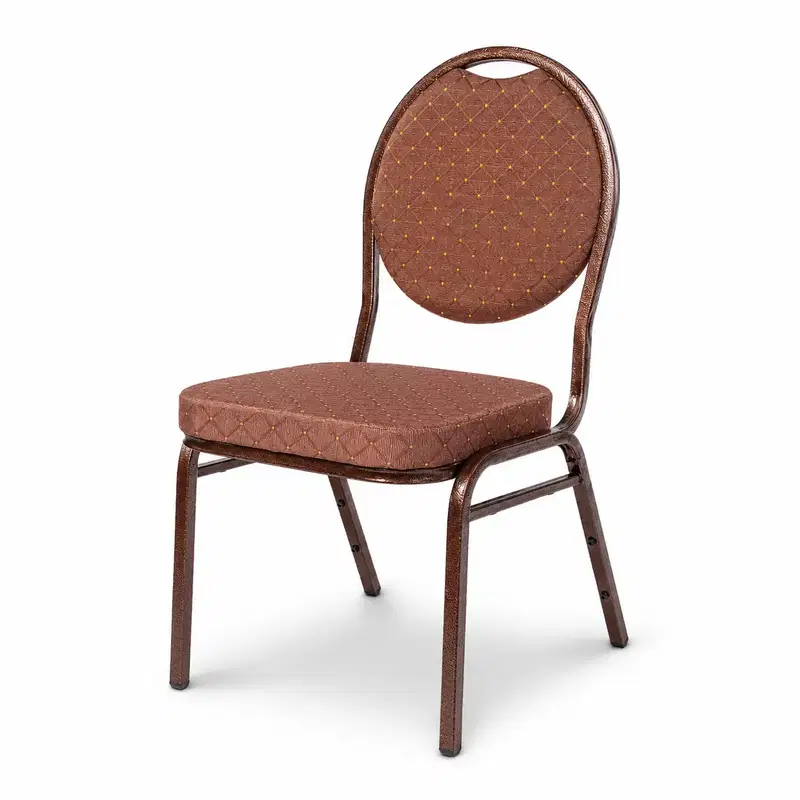 Bankettstuhl Herman Braun – gepolsterter Bankettstuhl für Gastronomie Bankettstuhl Herman Braun mit gepolsterter Sitzfläche und Rückenlehne für Gastronomie, Bankett und Events