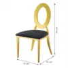 Hochzeitsstuhl Glamour Tap Gold-Schwarz – Maße