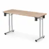 Banketttisch FOLD-L CR mit rechteckiger Tischplatte und klappbarem Chromgestell