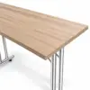 Banketttisch FOLD-L CR mit rechteckiger Tischplatte in Holzoptik im Detail