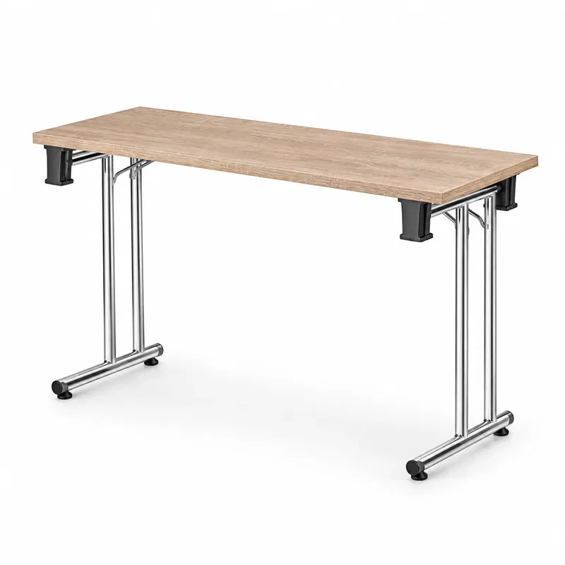 Banketttisch FOLD-L CR Banketttisch FOLD-L CR mit rechteckiger Tischplatte und klappbarem Chromgestell