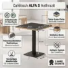 Cafétisch ALFA S Anthrazit maße