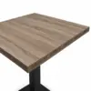 Cafétisch ALFA S Sonoma Eiche mit quadratischer Tischplatte und sichtbarer Holzmaserung im Detail