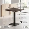 Cafétisch ALFA S Walnuss maße
