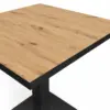 Detailansicht der Tischplatte in natürlicher Holzoptik beim Cafétisch OMEGA 68x68 cm