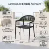 Gartenstuhl EMILIO Anthrazit details