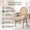 Hochzeitsstuhl Medalion Natur details