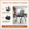 Konferenzstuhl ERGON Grau mit robustem Stahlrahmen und strapazierfähigem Bezug für intensive Nutzung